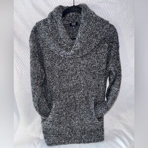 Jones New York Black and Gray Turtleneck Sweater